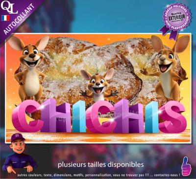 Autocollant CHICHIS titre 3D KANGOUROU affiche