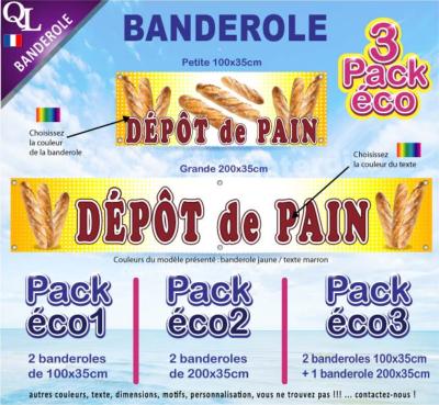 Banderole DEPOT de PAIN Pack éco au choix