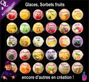 Etiquettes autocollantes GLACES GLACIER prestige