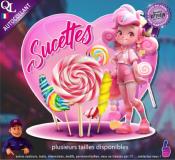 Autocollant SUCETTES FORAINES COEUR fille ado 2