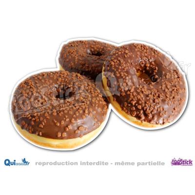 Autocollant Donuts Chocolat (ref3)