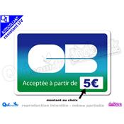 Autocollant CB Accepte  partir de: (montant personnalisable)
