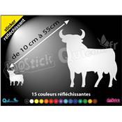 Sticker TAUREAU CAMARGUAIS réfléchissant