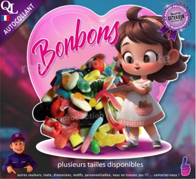 Autocollant BONBONS COEUR fillette 4