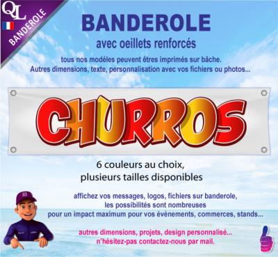 Banderole CHURROS titre cartoon