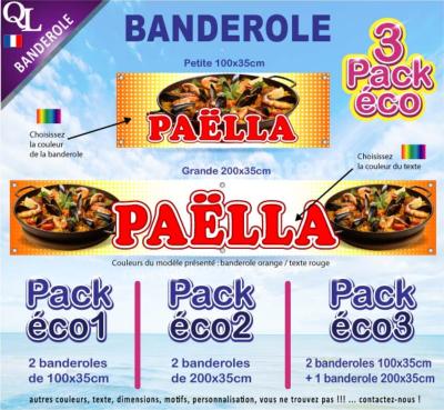 Banderole PAELLA Pack éco au choix