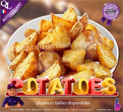 Autocollant POTATOES titre 3D sticker