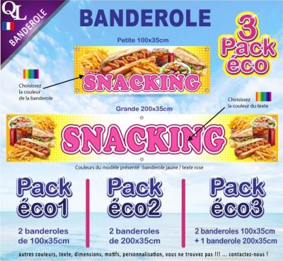 Banderole SNACKING Pack éco au choix