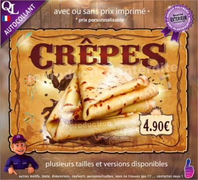 Autocollant CREPES affiche western indien