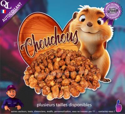 Autocollant CHOUCHOUS COEUR hamster 1