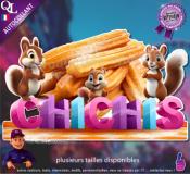 Autocollant CHICHIS CHURROS titre 3D ECUREUILS sticker