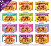 Autocollant CHURROS cadre plv forain