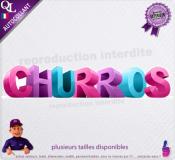 Autocollant CHURROS titre 3D