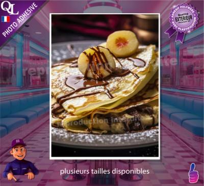 CREPES avec CHOCOLAT poster photo adhésif  ref 2