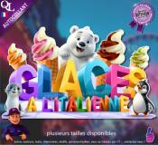 Autocollant GLACES ITALIENNE TITRE 3D BANQUISE sticker