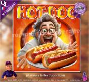 Autocollant affiche poster HOT DOG client affamé délirant
