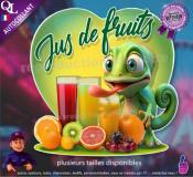 Autocollant JUS DE FRUITS COEUR caméléon 1