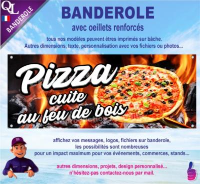 Banderole PIZZA cuite au feu de bois (deco3)