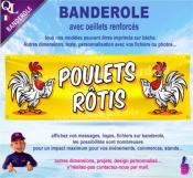 Banderole POULETS Rtis plv stand rtisserie
