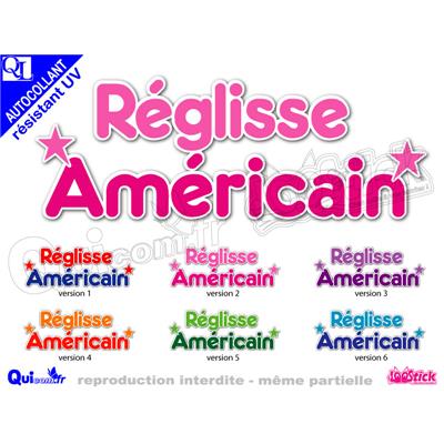 sticker REGLISSE AMERICAIN titre autocollant ref:2