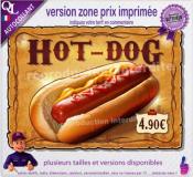 Autocollant HOT DOG affiche western