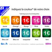 stick autocollant 20 ETIQUETTES PRIX CARREES adhésif résist UV 