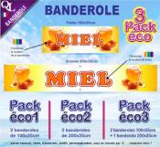 Banderole MIEL Pack éco au choix