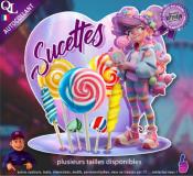 Autocollant SUCETTES FORAINES COEUR fille ado 1