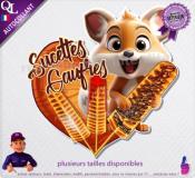 Autocollant SUCETTES GAUFRES COEUR BOIS renard 1