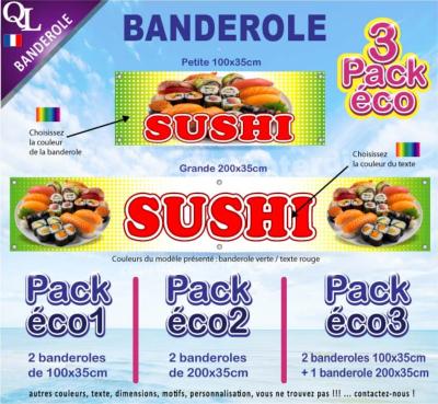 Banderole SUSHI Pack éco au choix