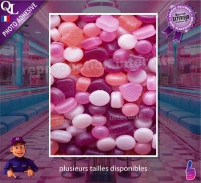 BONBONS ROSES poster photo adhésif  ref 1