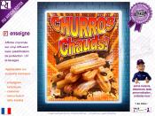 PLV CHURROS CHAUDS | choix : affiche autocollante - diffusant pour enseigne lumineuse - banderole - toile imprimée