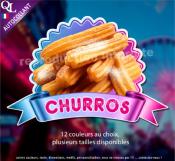 Autocollant CHURROS ruban stick forain