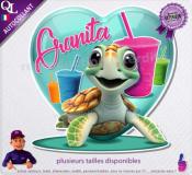 Autocollant GRANITA COEUR tortue de mer 1