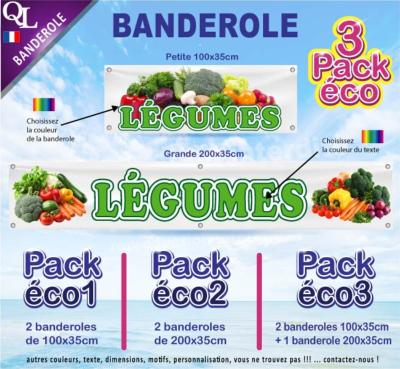 Banderole LEGUMES Pack éco au choix