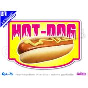 Autocollant HOT-DOG cadre 5 couleurs au choix