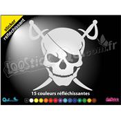 Sticker TETE DE MORT PIRATE EPEES