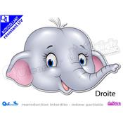 TETE ELEPHANT COMIQUE autocollant