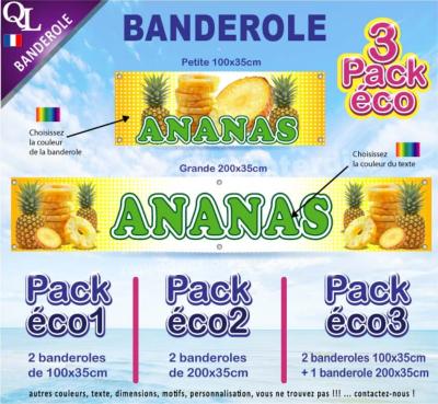 Banderole ANANAS Pack éco au choix