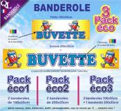 Banderole BUVETTE CANETTE COMIQUE Pack éco au choix
