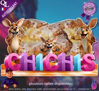 Autocollant CHICHIS titre 3D kangourou sticker