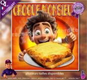 Autocollant affiche poster CROQUE MONSIEUR client content