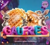 Autocollant GAUFRES LIEGEOISES titre 3D lapins sticker