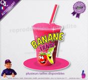 autocollant GRANITE parfum BANANE FRAISE sticker