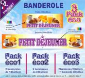 Banderole PETIT DEJEUNER Pack éco au choix