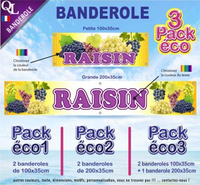 Banderole RAISIN Pack éco au choix