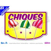 sticker autocollant SUCETTES CHIQUES cadre couleur au choix