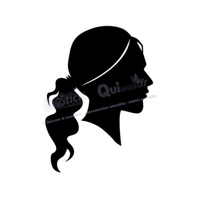 2 stickers Silhouette FEMME 20x27cm