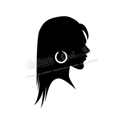 2 stickers Silhouette FEMME 18x29cm