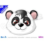 TETE PANDA COMIQUE autocollant